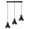 Sollux SL.0986 - Luster na sajli TALEJA 3xE27/60W/230V crni