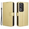 GS Preklopni ovitek za Oppo A80, denarnica Crazy Horse, zlat