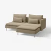 SÖDERHAMN Sofa dvosed, s lenjivcem s rukohvatom/Johanneshov smeđebež