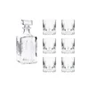 Set decanter and 6 whiskey glasses, made from glass, Excalibur - Bor