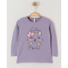 VIA GIRLS Majica za devojčice Cute Meow, Ljubičasta