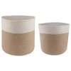 Set saksija za biljke 2 pcs Prirodna i bijela O 28 x 28 cm