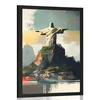 Plakat kip Jezusa v Rio de Janeiru - 60x90 black