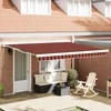 Skrovita tenda narančasta i smeđa 350 x 250 cm