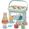 EE WOOPIE GREEN Pudełko Sorter Box 3w1 Klocki Piramidka Słonik FSC