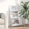 Polica za časopise Bijelo 43 x 11 x 102 cm Konstruirano drvo