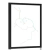 Plakat s paspartujem barvite linije ljudi - 40x60 no frame