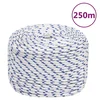 Vidaxl vidaXL Jadralna vrv, bela, 6 mm, 250 m, polipropilen