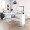 VIDAXL Jedilna miza bela 180x90x76 cm iverna plošča