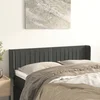 Vidaxl vidaXL Vzglavje s krilci temno sivo 147x16x78/88 cm žamet