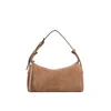 LANCASTER Paris Torba za čez ramo Lancaster Sac rectangle Zippé S Suede Camel rjava