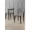 Hanah Home set trpezarijskih stolica Onex 6 kom, siva bukle tkanina, crne drvene noge