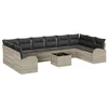 Set sofe s jastukom 11 pcs Svijetlo siva Poliratana
