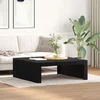 Kava Stol Crni hrast 100 x 100 x 35 cm Konstruirano drvo