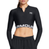 Under Armour Women‘s top HeatGear Rib 1/4 Zip LS Black