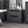 Hanah Home Noćni ormarić Kale Luxe Soft 45x53x45cm Antracit