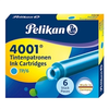 Tinta za nalivpero patrone kratke pk6 4001 Pelikan 301705 tirkizna