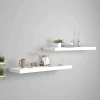 Plutajuće zidne police 2 kom bijele 80 x 23,5 x 3,8 cm MDF
