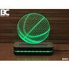 Black Cut 3D Lampa jednobojna - Košarkaška lopta ( B003 )