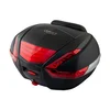 Moto kofer zadnji MVX 48 l, crni, sa reflektorom, naslonom i karbonskom zaštitom