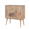 Hanah Home Komoda City Trio Leaf, 80x89x40 cm, Boja hrasta