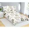 Bellatex Satenaste rjuhe Listje rjave barve , 140x 220 cm, 70 x 90 cm