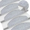 Prostirke za stepenice 10 kom 65x24x4 cm svijetlo sive poluokrugle velike
