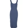 Womens Long Rib Dress Blue