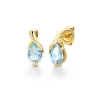 DIAMANT LETERNEL Uhani Ohrringe aus 585 Gelbgold mit Topas zlata
