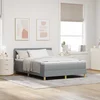 LED Box Spring Krevet Svijetlo siva 140 x 200 cm tkanina
