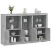 Komoda s LED svjetlima siva boja betona 162 x 37 x 100 cm