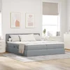 Krevet s od storage Svijetlo siva 180 x 200 cm Lažna koža