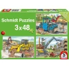Schmidt - Puzzle 3x48 Na gradbišču - 40 - 99 kosov