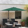 Vrtni suncobran Zelena 248,5 x 247,5 x 160 cm Poliester i čelik