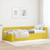 Kutni okvir kreveta s uzglavljem Žuta 100 cm x 200 cm Baršun