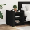 Vidaxl vidaXL Nočna omarica, črna, 45x50x50 cm, material na osnovi lesa
