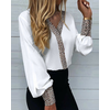 Elegantna bluza z leopardjim potiskom Polina, bela