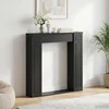Okvir za kamin Crna 100 x 20 x 100 cm Konstruirano drvo
