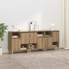Komode 3 pcs Umjetnički hrast 60 x 35 x 70 cm Konstruirano drvo