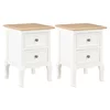 vidaXL Nočna omarica 2 kosa MDF 35x30x49 cm bela