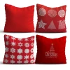 Aberto Design NYXMAS07 Set od 4 dekorativnih jastuka, 43 x 43 cm, Crveni