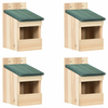 vidaXL Ptičje hišice 4 kosi 12x16x20 cm les jelke