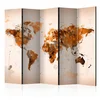 artgeist Paravan World In Brown Shades Ii, 5-Delni, Dvostranski