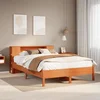 Krevet s regalom za knjige bez madraca 140 x 190 cm od borovine