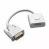 Adapter kabel DVI (m) - VGA (f) 10cm bele barve