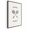 shumee Plakat - Poletne igre - badmintonski loparji na belem ozadju