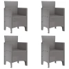 Vrtna stolica 4 pcs Svijetlo siva 53 x 49 x 85 cm Polipropilen