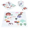 ECO TOYS Edukativna puzzle podloga za igru, 90,5x90,5cm, Farma 01