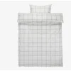 Posteljina 140x200 bela/crna