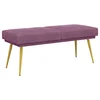 Vidaxl Dvojna klop Vijolična 120 x 45 x 46 cm Žamet